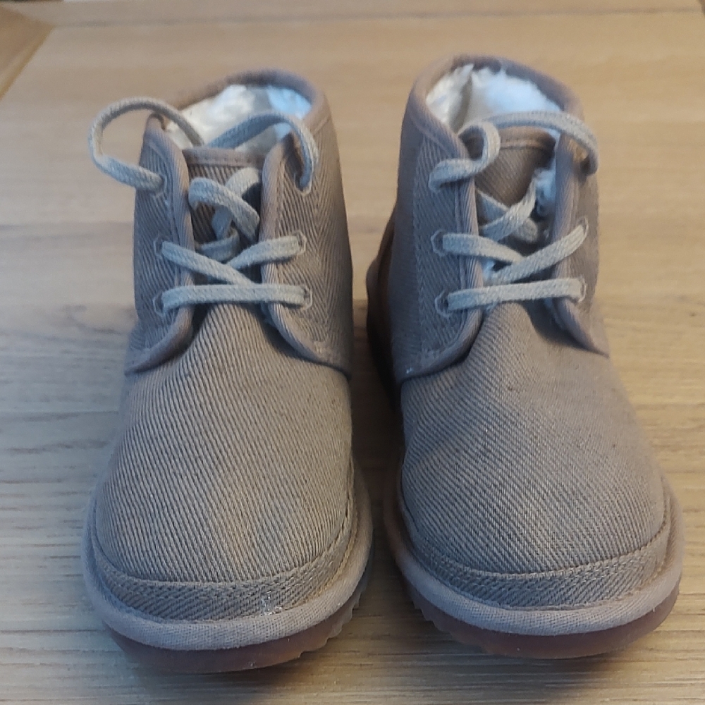 UGG Men's Neumel Natural Textile Loam Ankle Boots – Size 6 (S/N 1125097) EUC
